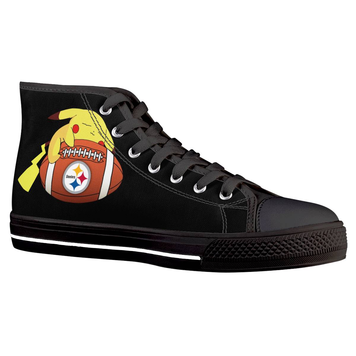 Men's Pittsburgh Steelers High Top Canvas Sneakers 008